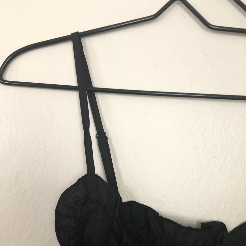 Evita Black Ruffles Adjustable Strap Tank Top NEW - Picture 11 of 12
